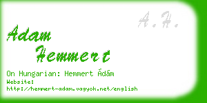 adam hemmert business card